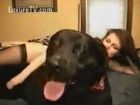 [ Zoo Porn Video ] Perky Titted Red Head Rubs And Fucks Pooch